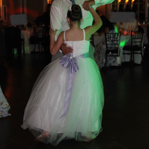 White Formal Flowergirl Dress, by Rosebud Fashions, size 12, Wedding fashions - Picture 5 of 11